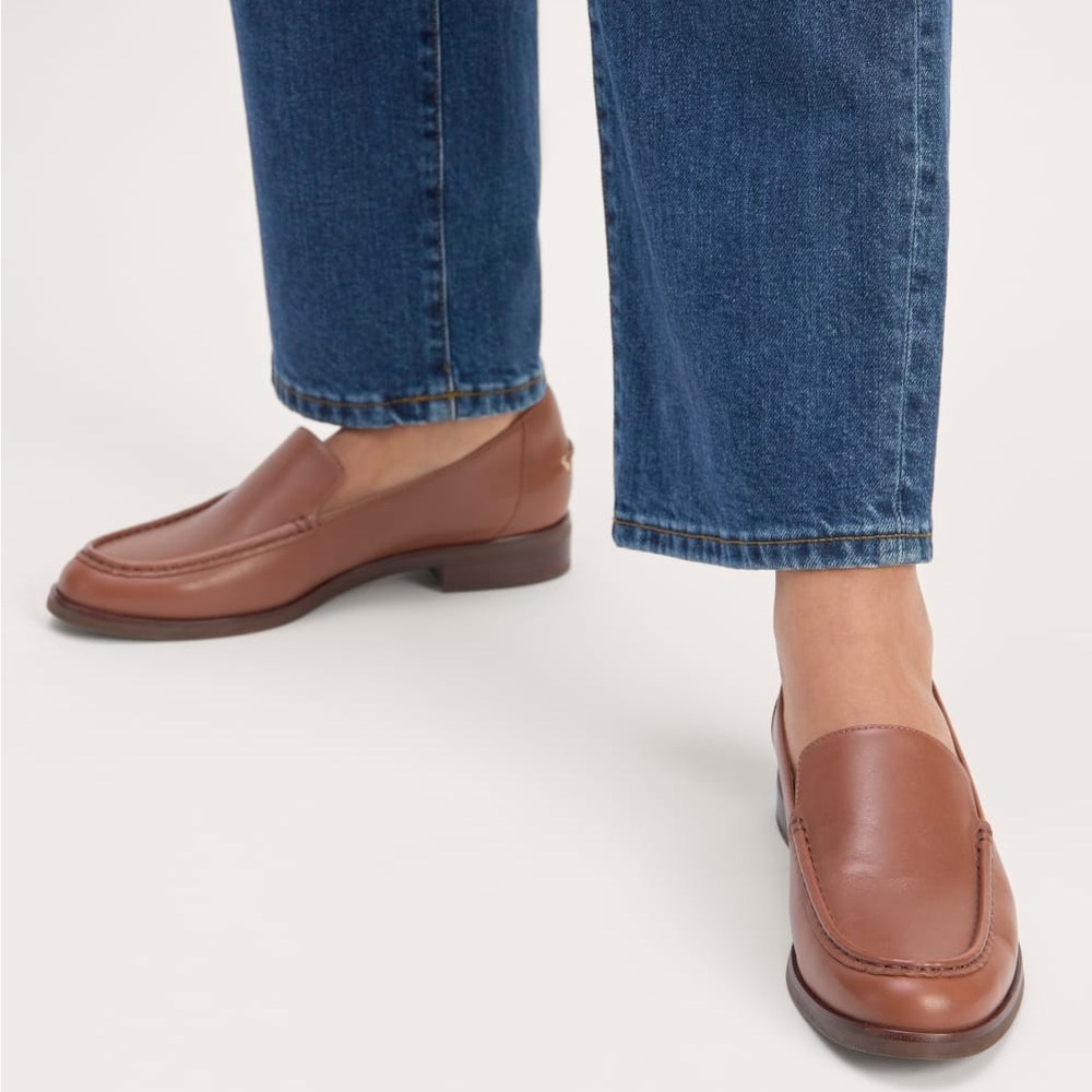 Everlane Brown Leather Classic Loafers - Picture 2 of 6